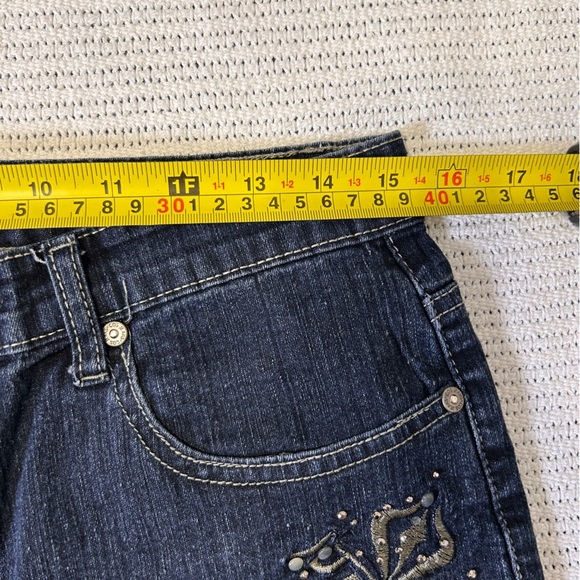 COS Denim Jeans Women’s Sz 10 Tall Embroidered Back pockets Bootcut Embellished - Picture 6 of 11